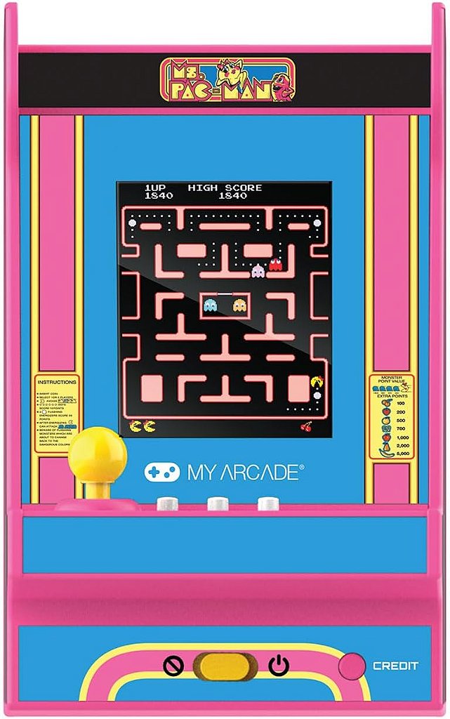 Meu Arcade Ms. Pac-Man Nano Player Pro - Máquina de Mini Arcade