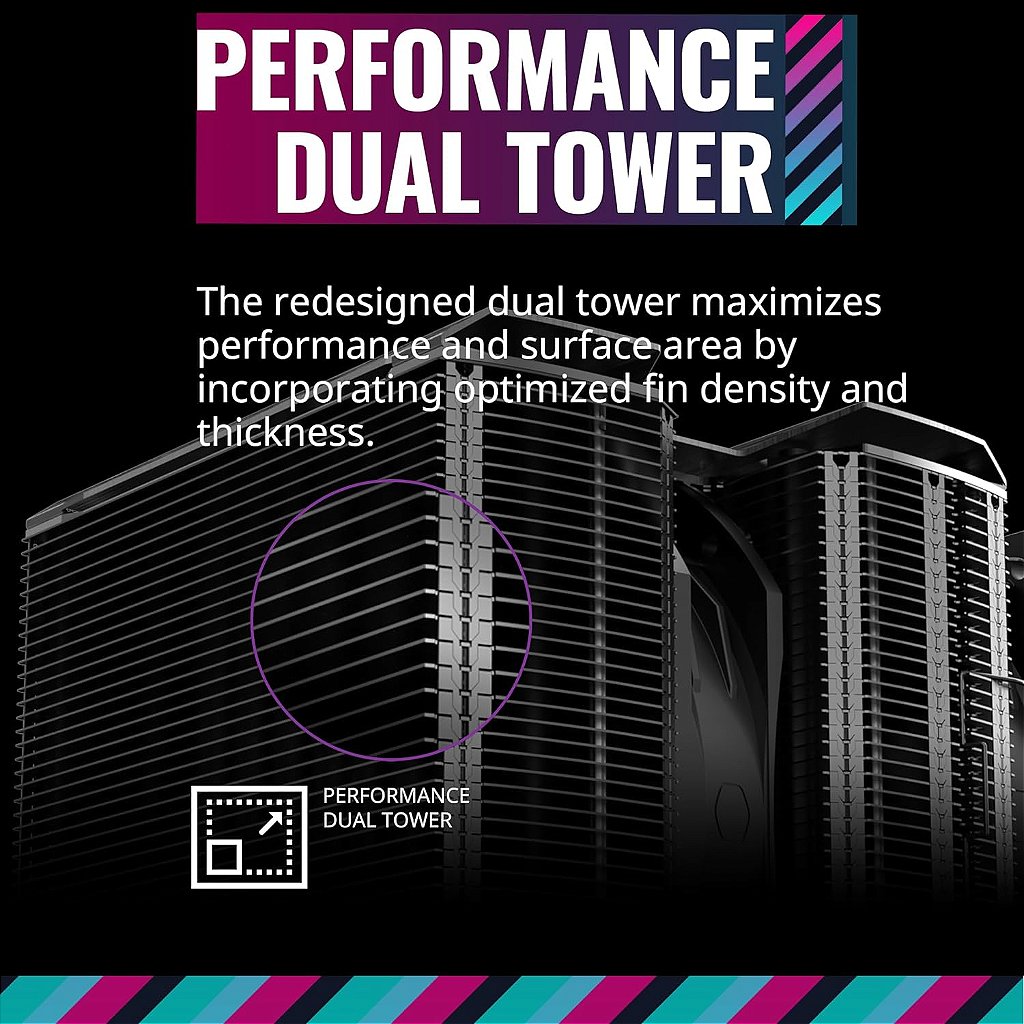 Refrigerador de Ar para CPU Cooler Master MasterAir MA824 Stealth